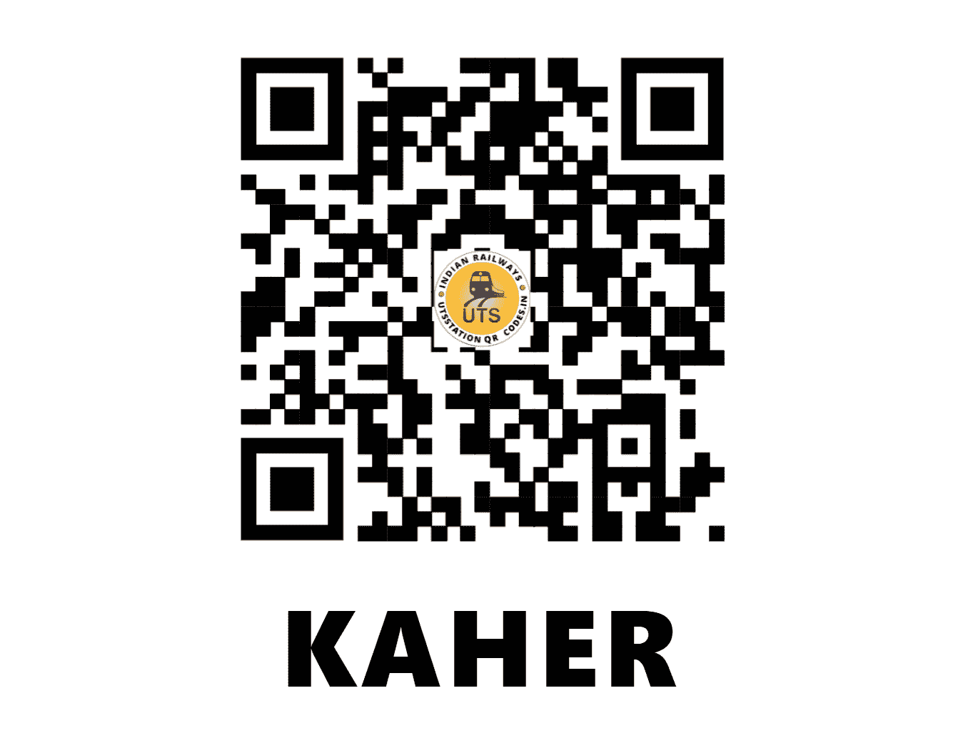 UTS QR Code for KAHER - KRAI (WR - GUJARAT)