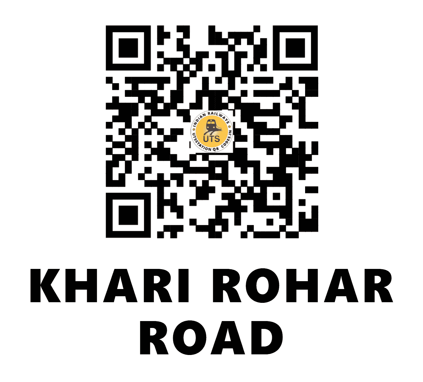 UTS QR Code for KHARI ROHAR ROAD - KRIR (WR - GUJARAT)