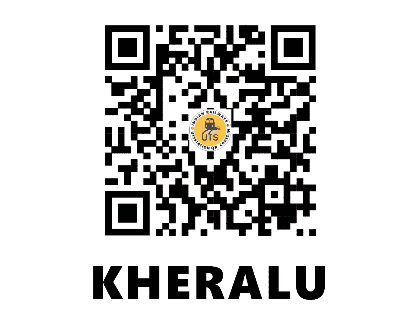 UTS QR Code for KHERALU - KRU (WR - GUJARAT)