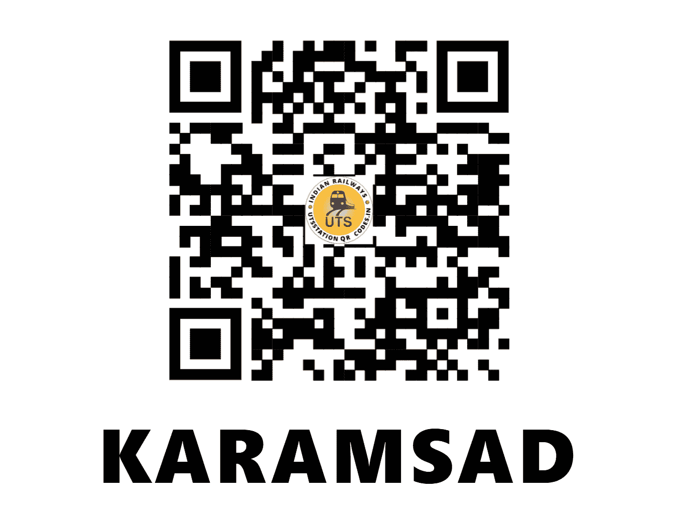 UTS QR Code for KARAMSAD - KRYR (WR - GUJARAT)