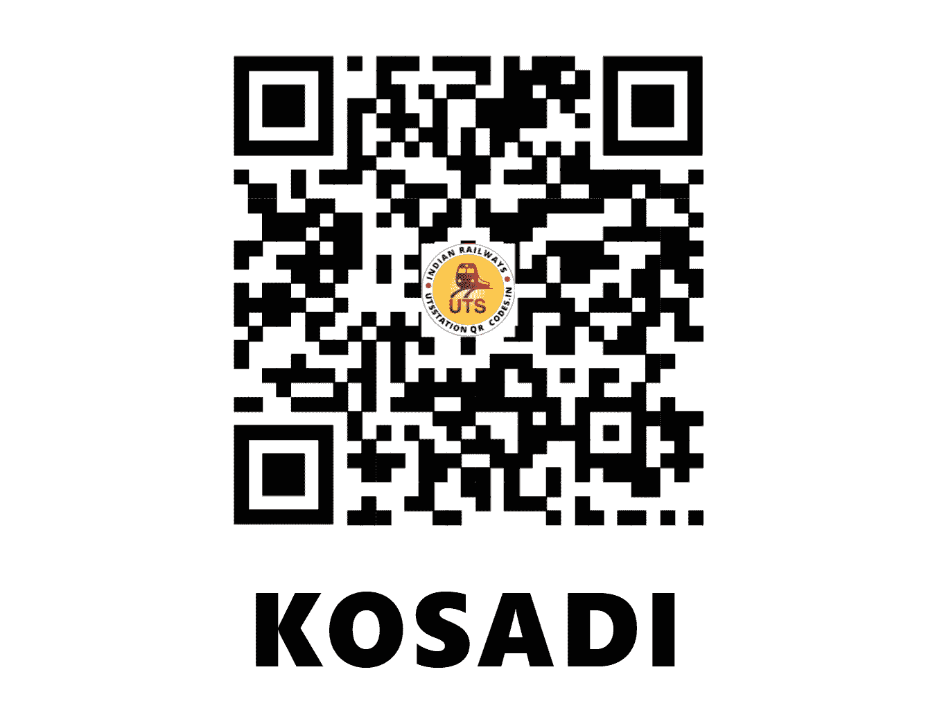 UTS QR Code for KOSADI - KSAI (WR - GUJARAT)