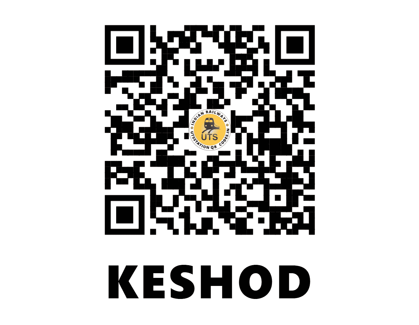 UTS QR Code for KESHOD - KSD (WR - GUJARAT)