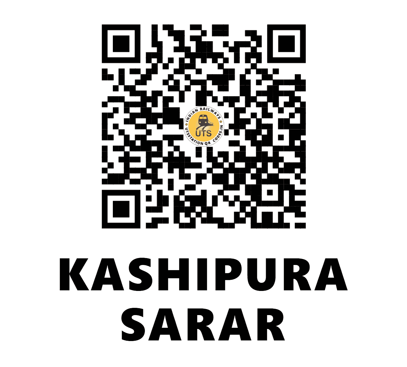 UTS QR Code for KASHIPURA SARAR - KSPR (WR - GUJARAT)