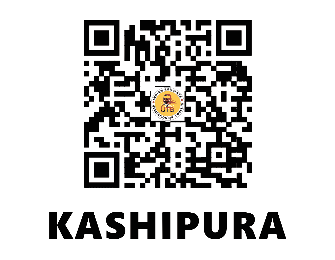 UTS QR Code for KASHIPURA - KSUA (WR - GUJARAT)