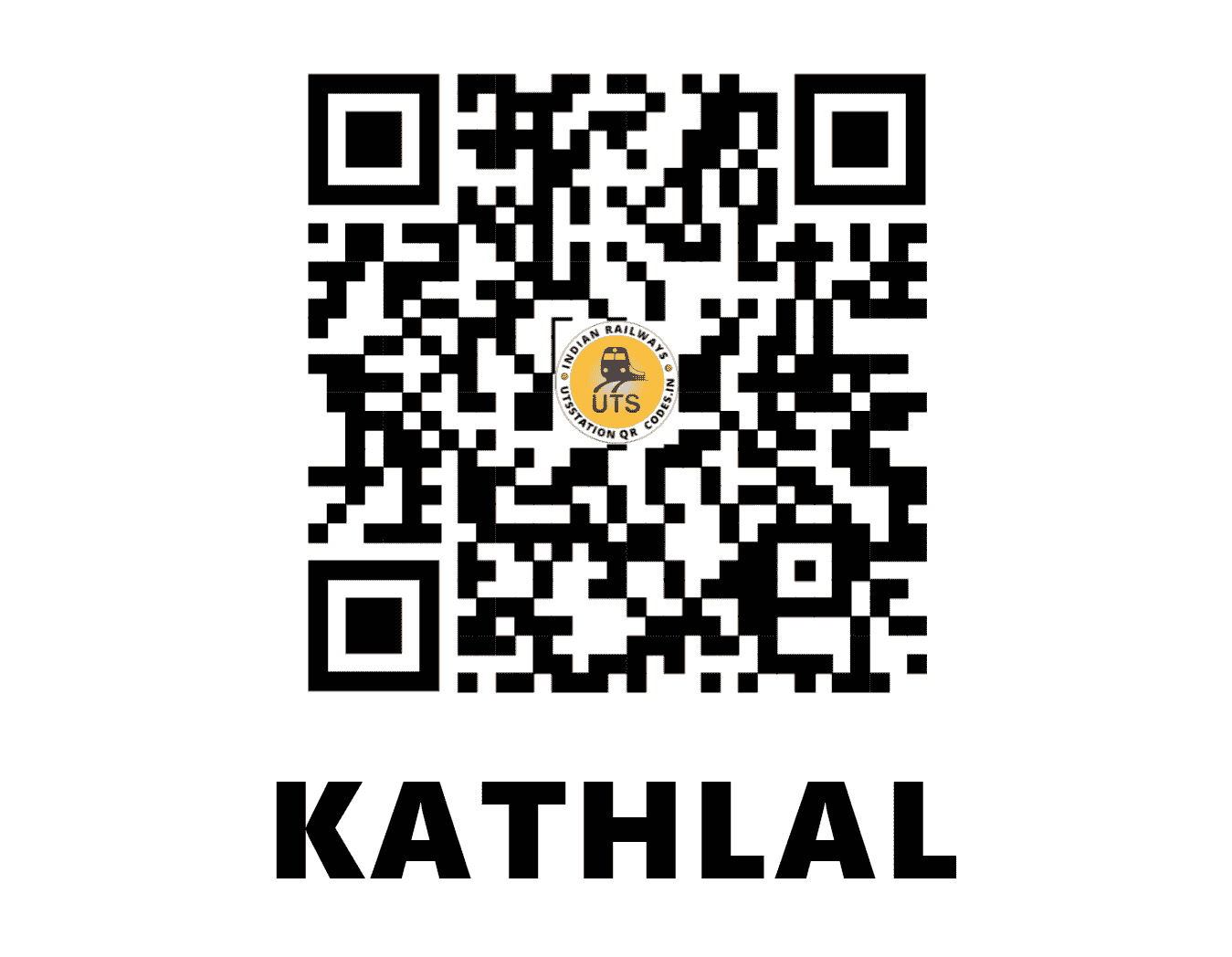 UTS QR Code for KATHLAL - KTAL (WR - GUJARAT)