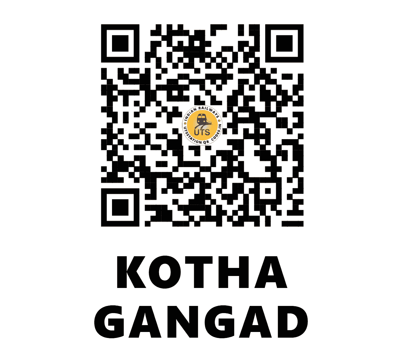 UTS QR Code for KOTHA GANGAD - KTGD (WR - GUJARAT)