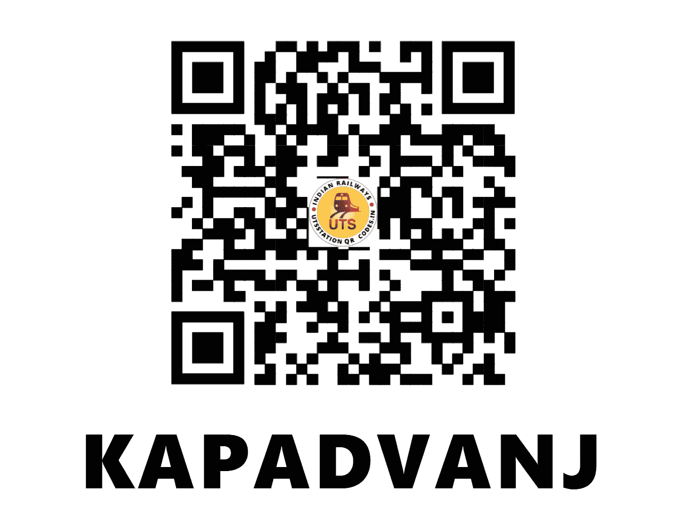 UTS QR Code for KAPADVANJ - KVNJ (WR - GUJARAT)