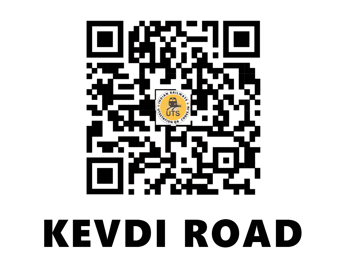 UTS QR Code for KEVDI ROAD - KVO (WR - GUJARAT)