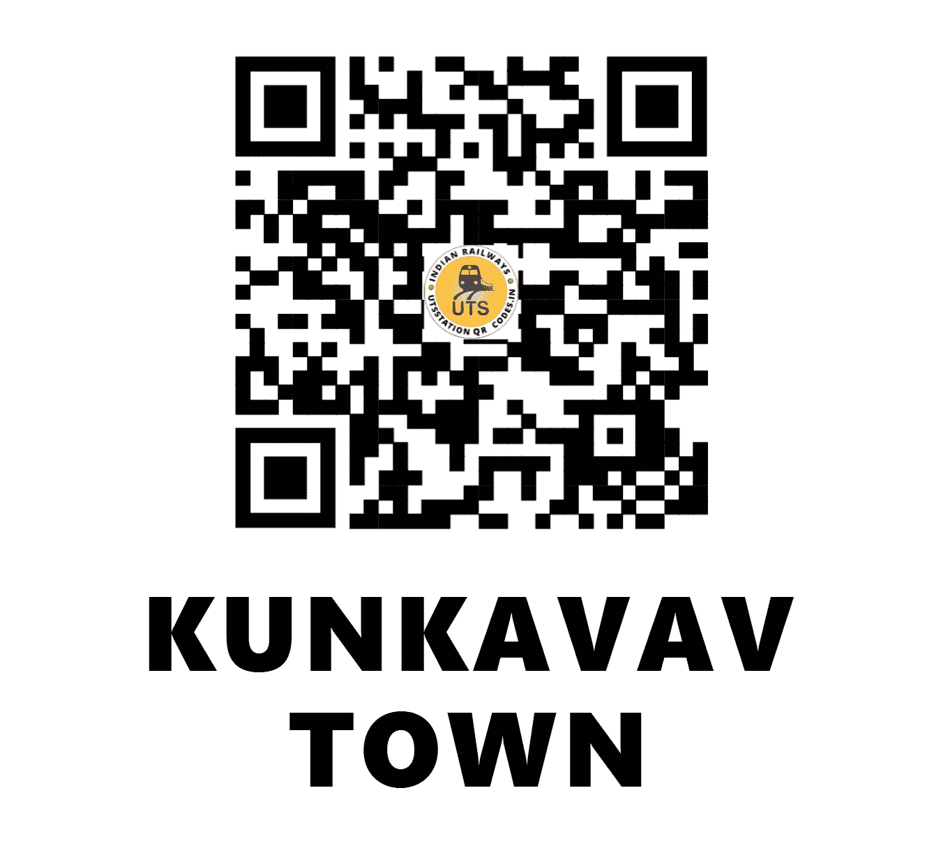 UTS QR Code for KUNKAVAV TOWN - KVT (WR - GUJARAT)