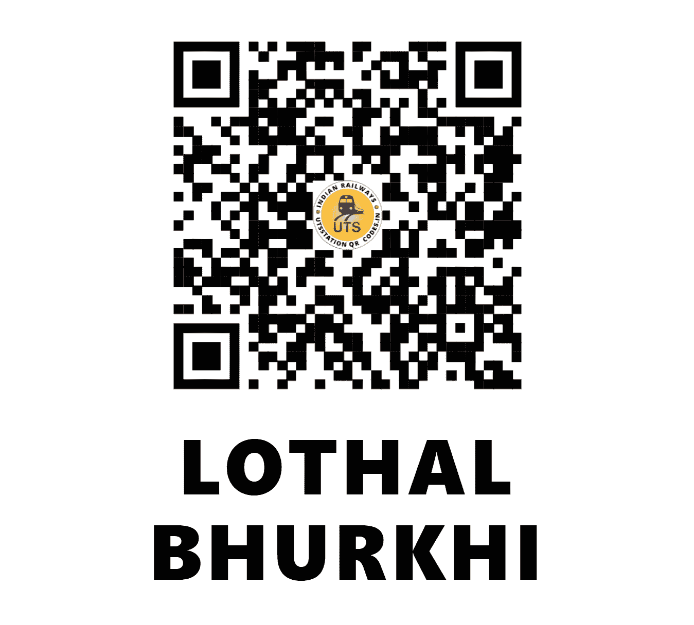 UTS QR Code for LOTHAL BHURKHI - LHBK (WR - GUJARAT)