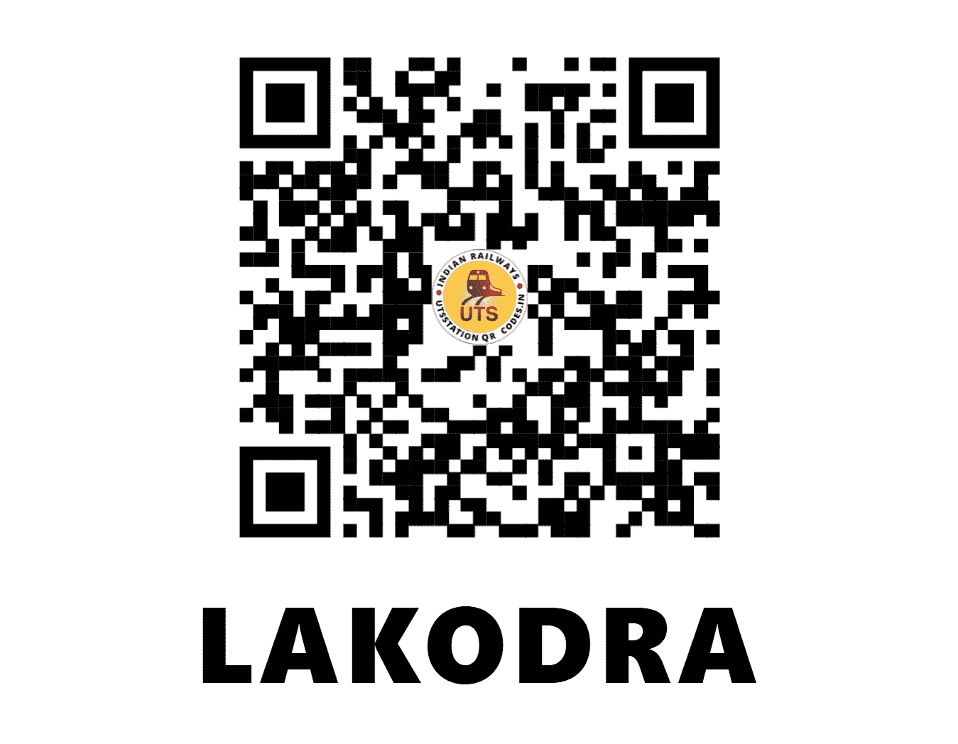 UTS QR Code for LAKODRA - LKD (WR - GUJARAT)