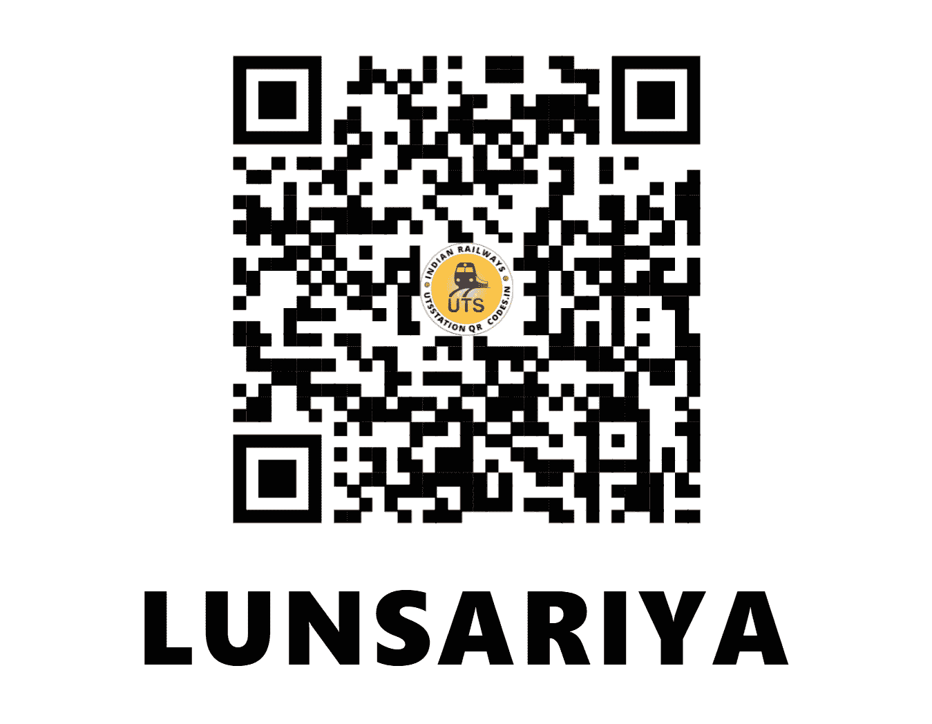 UTS QR Code for LUNSARIYA - LXR (WR - GUJARAT)
