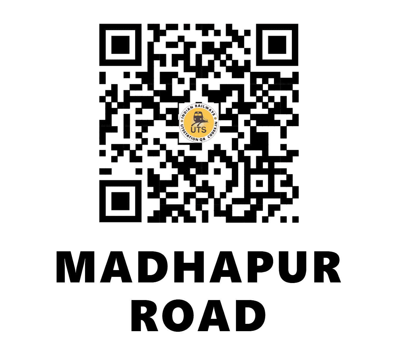 UTS QR Code for MADHAPUR ROAD - MADP (WR - GUJARAT)