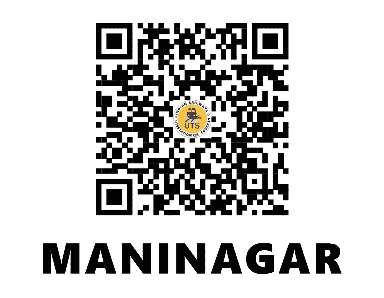 UTS QR Code for MANINAGAR - MAN (WR - GUJARAT)