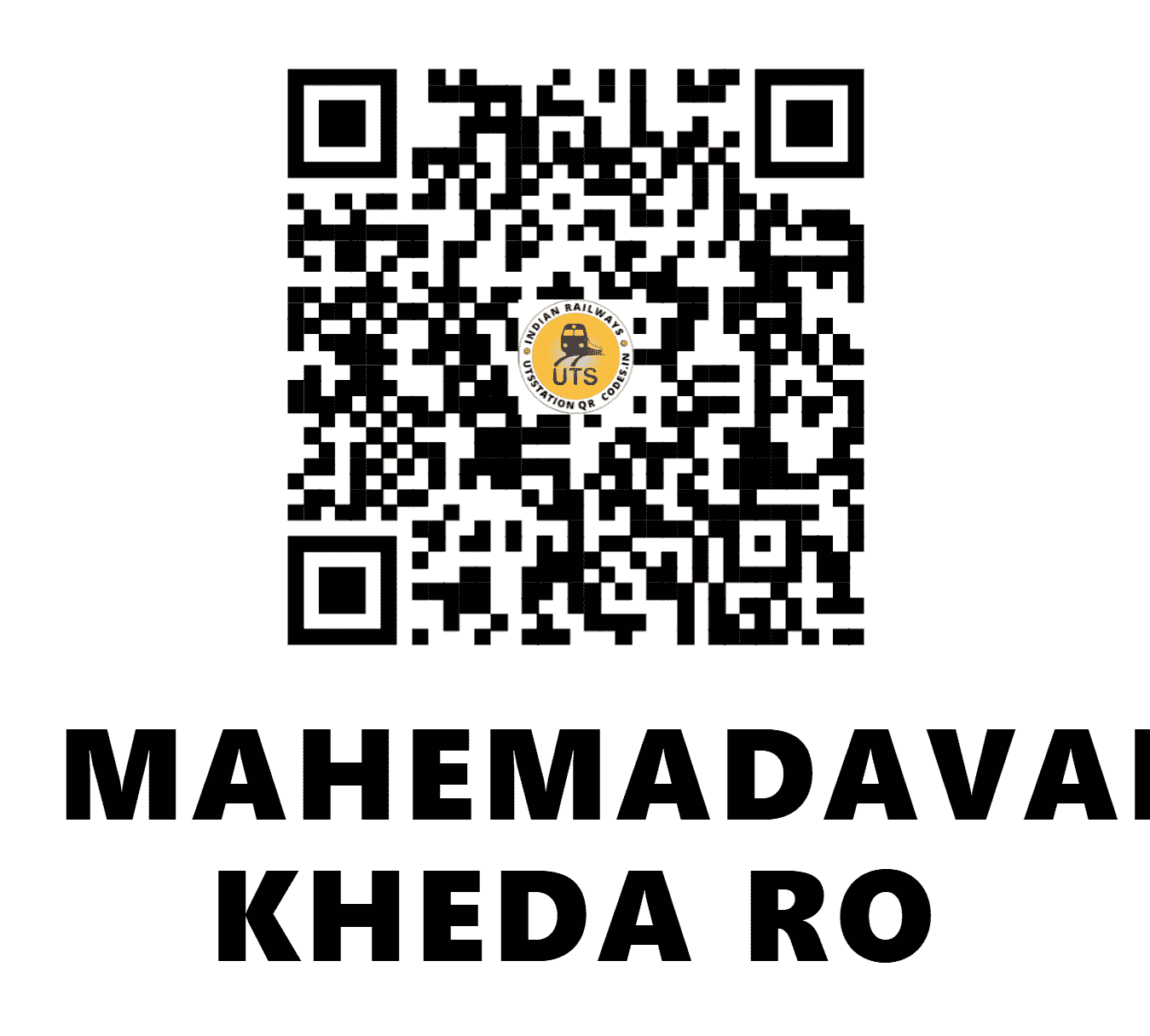 UTS QR Code for MAHEMADAVAD KHEDA RO - MHD (WR - GUJARAT)