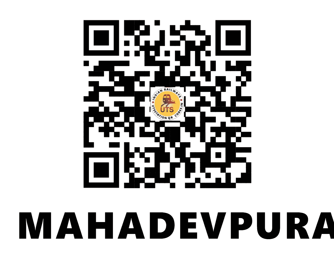 UTS QR Code for MAHADEVPURA - MHDP (WR - GUJARAT)