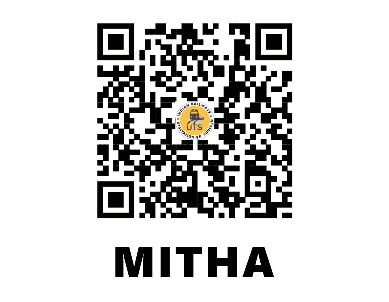 UTS QR Code for MITHA - MITA (WR - GUJARAT)