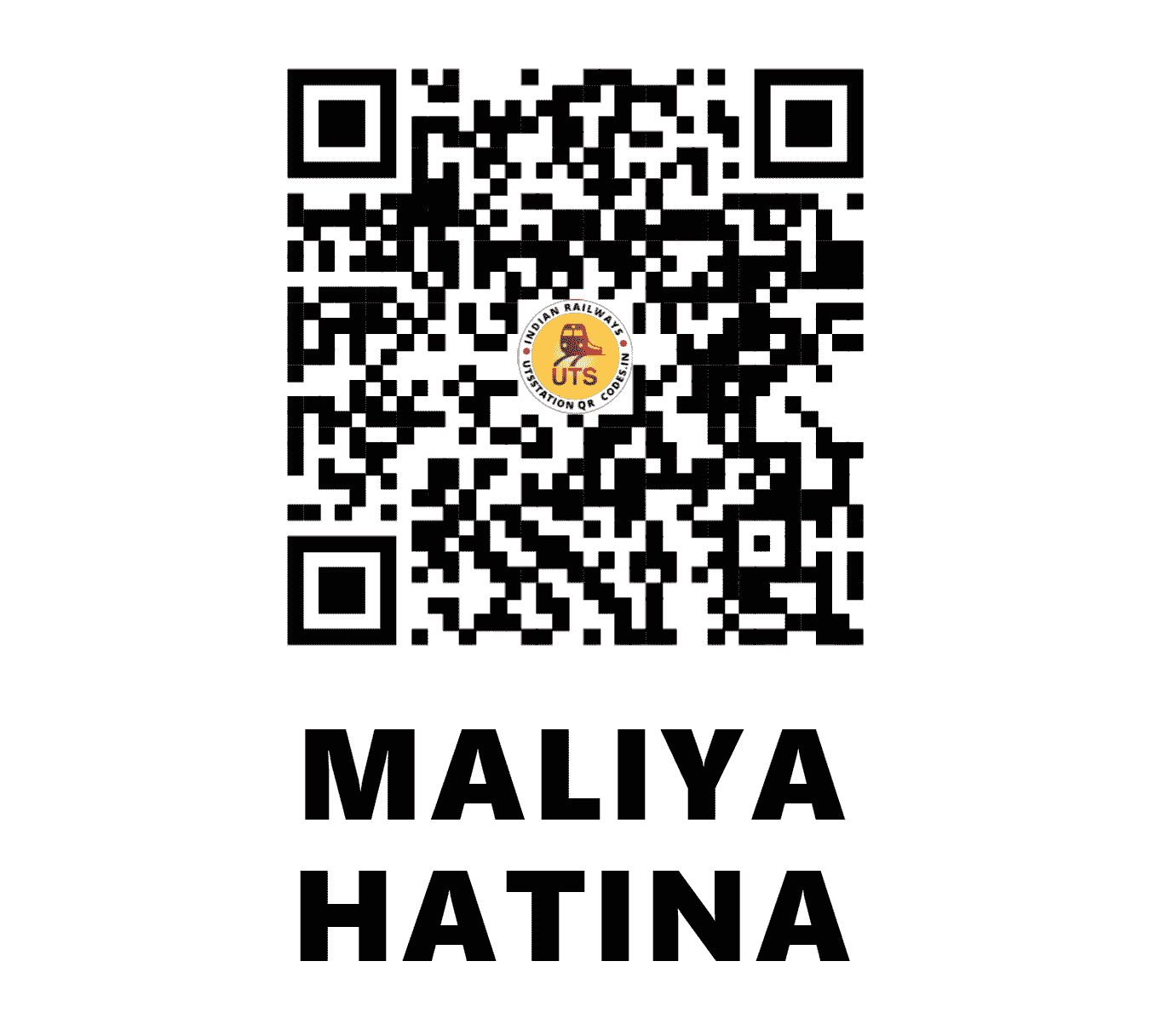 UTS QR Code for MALIYA HATINA - MLHA (WR - GUJARAT)