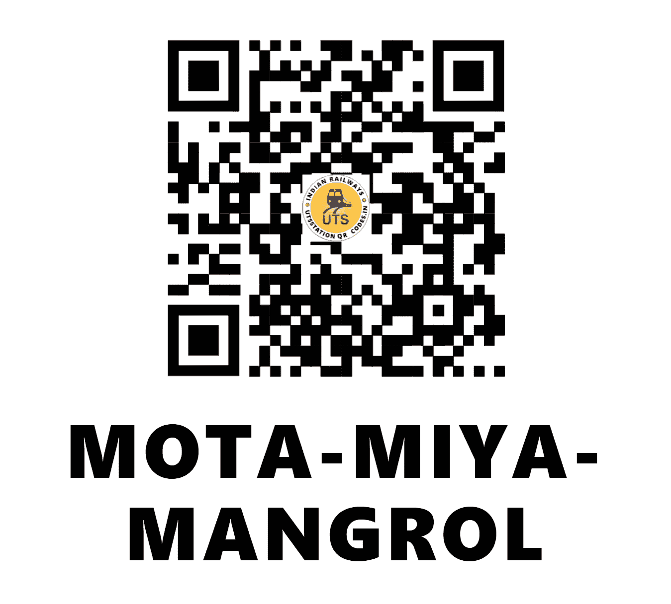 UTS QR Code for MOTA-MIYA-MANGROL - MNGV (WR - GUJARAT)