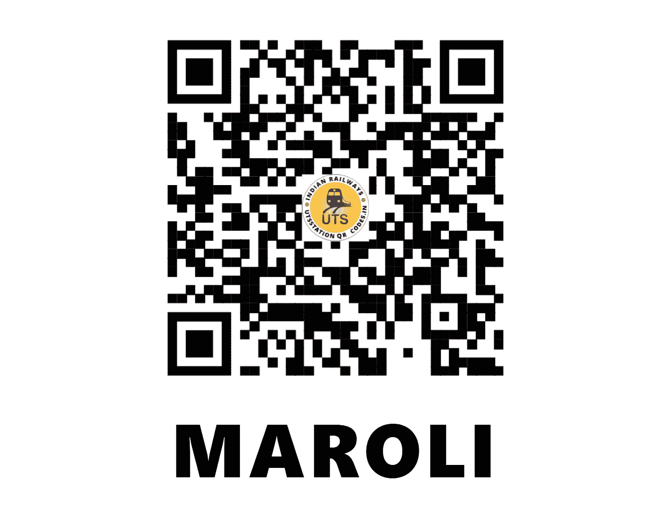 UTS QR Code for MAROLI - MRL (WR - GUJARAT)