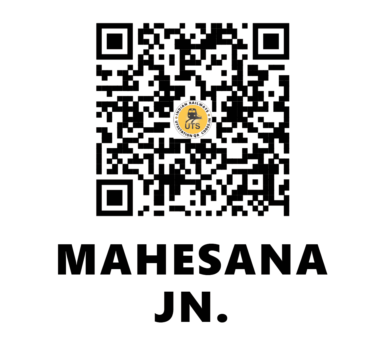 UTS QR Code for MAHESANA JN. - MSH (WR - GUJARAT)