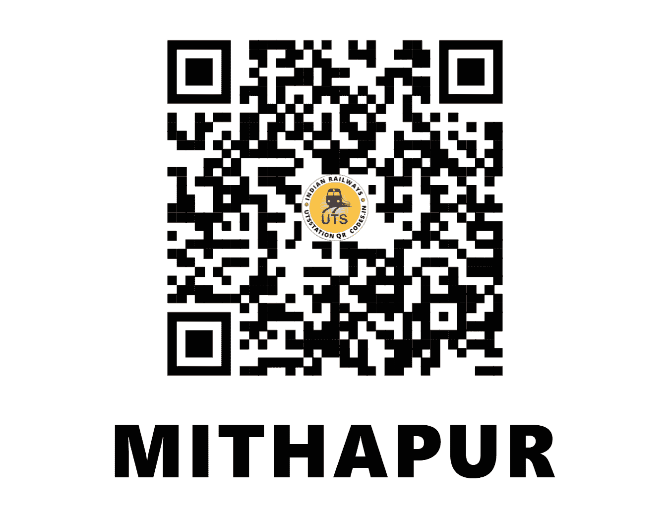 UTS QR Code for MITHAPUR - MTHP (WR - GUJARAT)