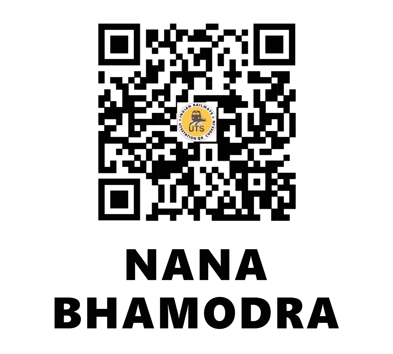 UTS QR Code for NANA BHAMODRA - NBHM (WR - GUJARAT)
