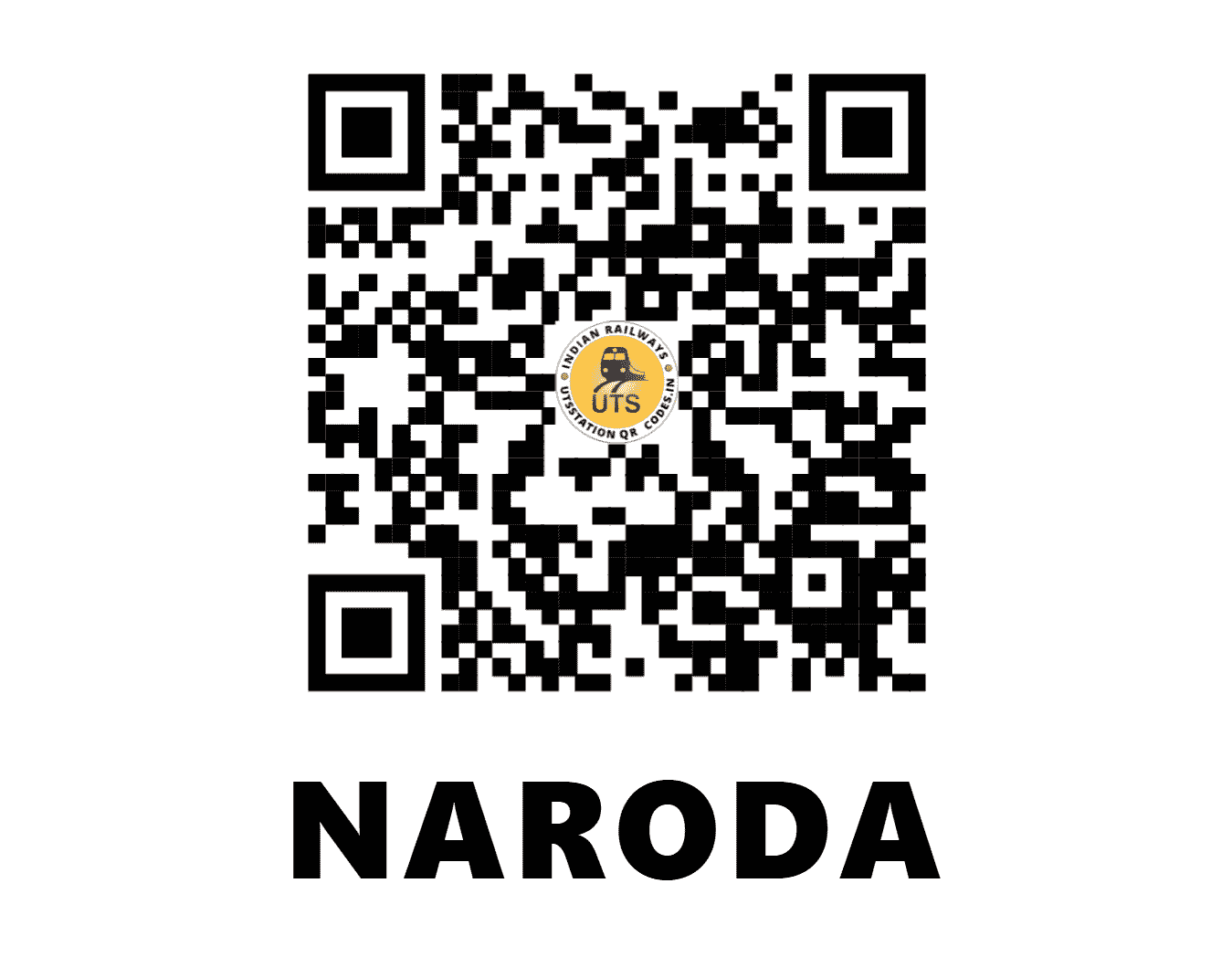 UTS QR Code for NARODA - NRD (WR - GUJARAT)