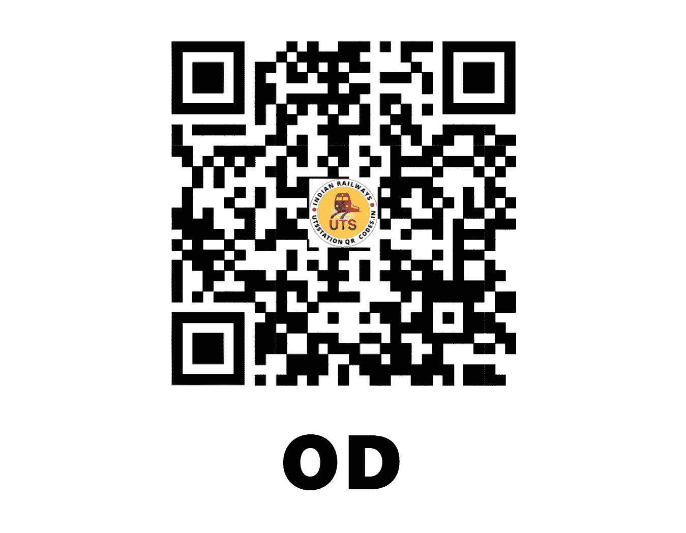 UTS QR Code for OD - OD (WR - GUJARAT)