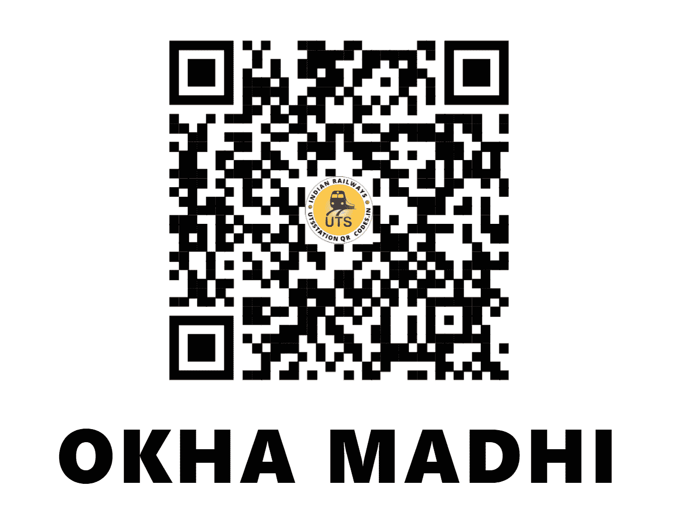 UTS QR Code for OKHA MADHI - OKD (WR - GUJARAT)
