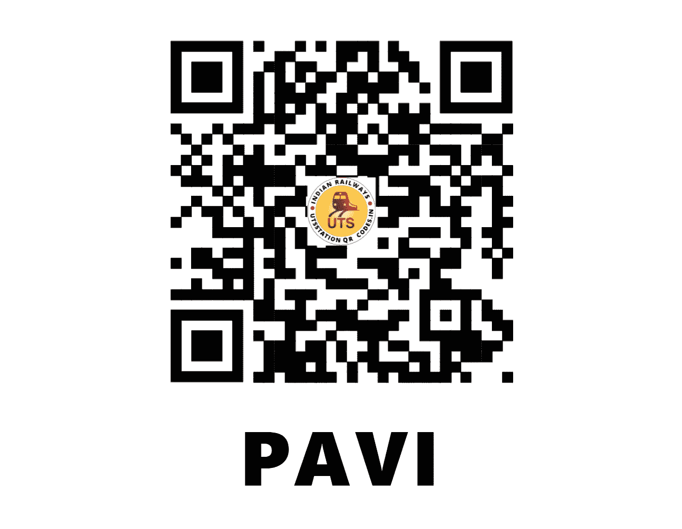 UTS QR Code for PAVI - PAVI (WR - GUJARAT)