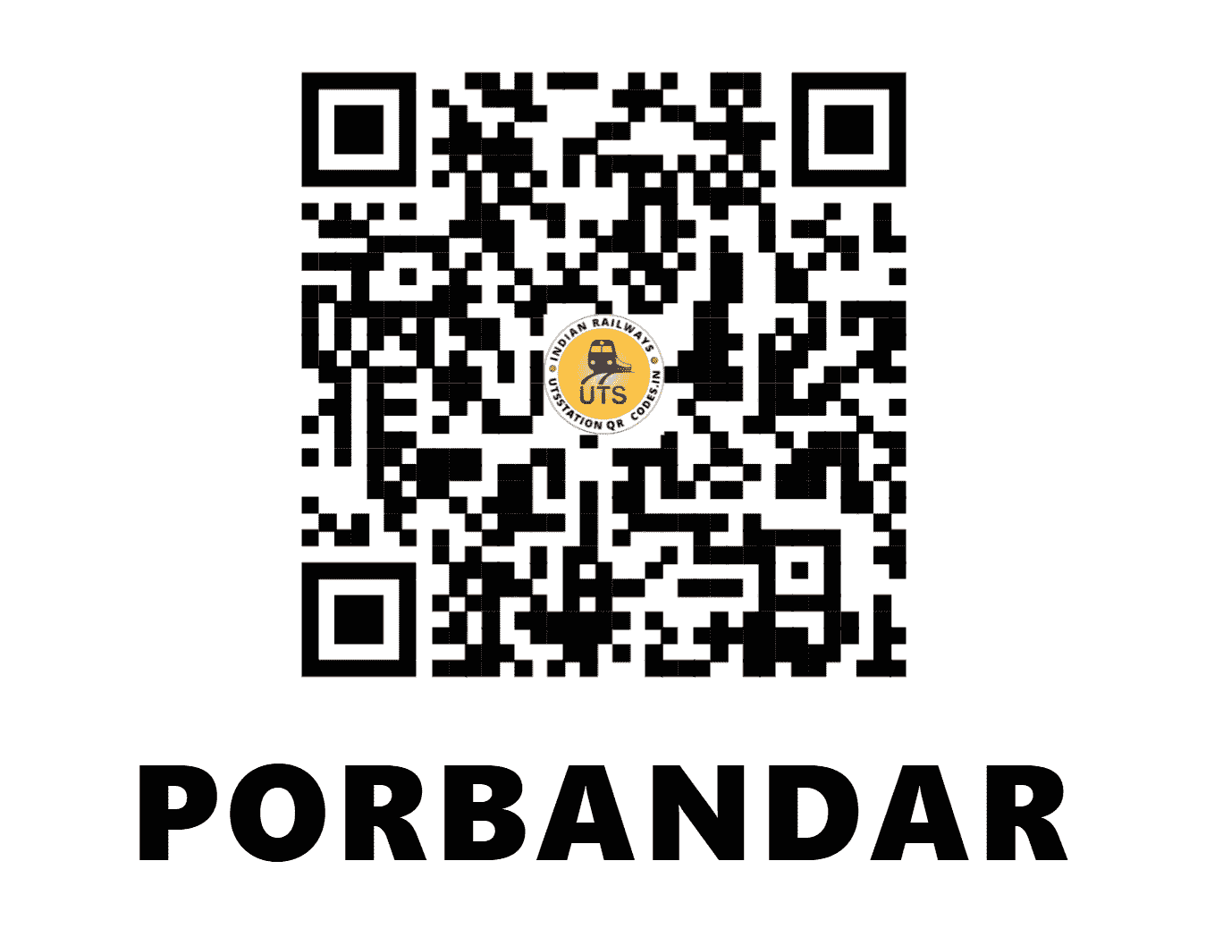 UTS QR Code for PORBANDAR - PBR (WR - GUJARAT)