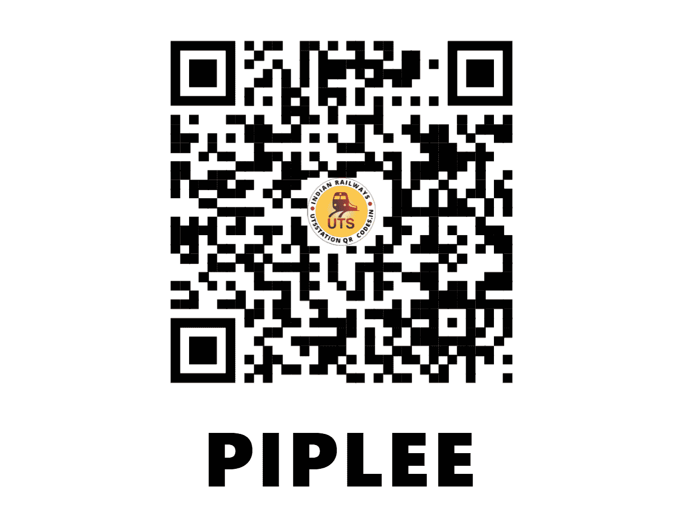 UTS QR Code for PIPLEE - PLE (WR - GUJARAT)