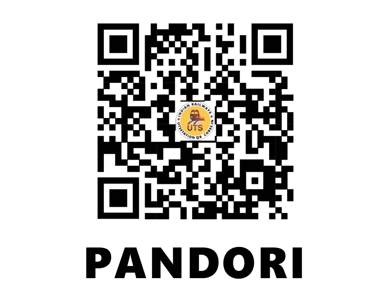 UTS QR Code for PANDORI - PNDR (WR - GUJARAT)