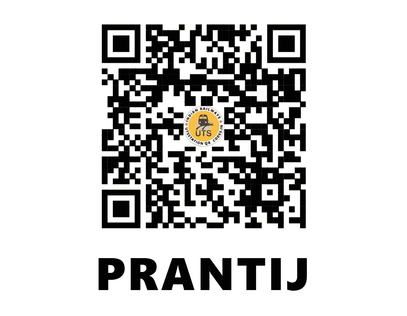 UTS QR Code for PRANTIJ - PRJ (WR - GUJARAT)