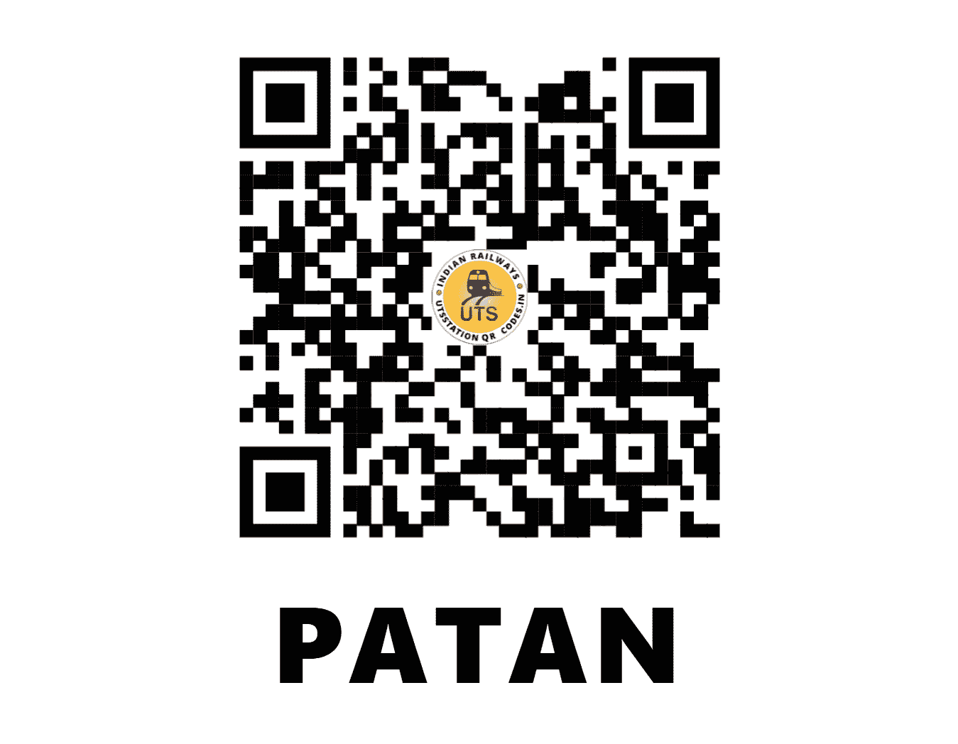UTS QR Code for PATAN - PTN (WR - GUJARAT)