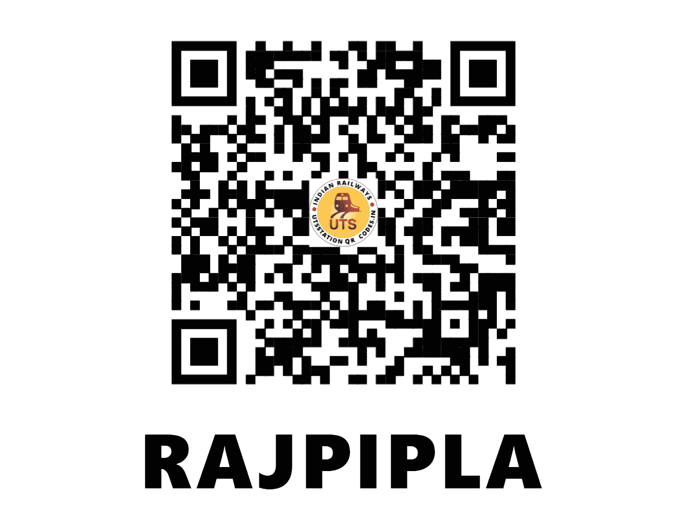 UTS QR Code for RAJPIPLA - RAJ (WR - GUJARAT)