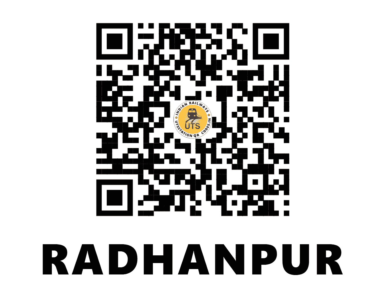 UTS QR Code for RADHANPUR - RDHP (WR - GUJARAT)