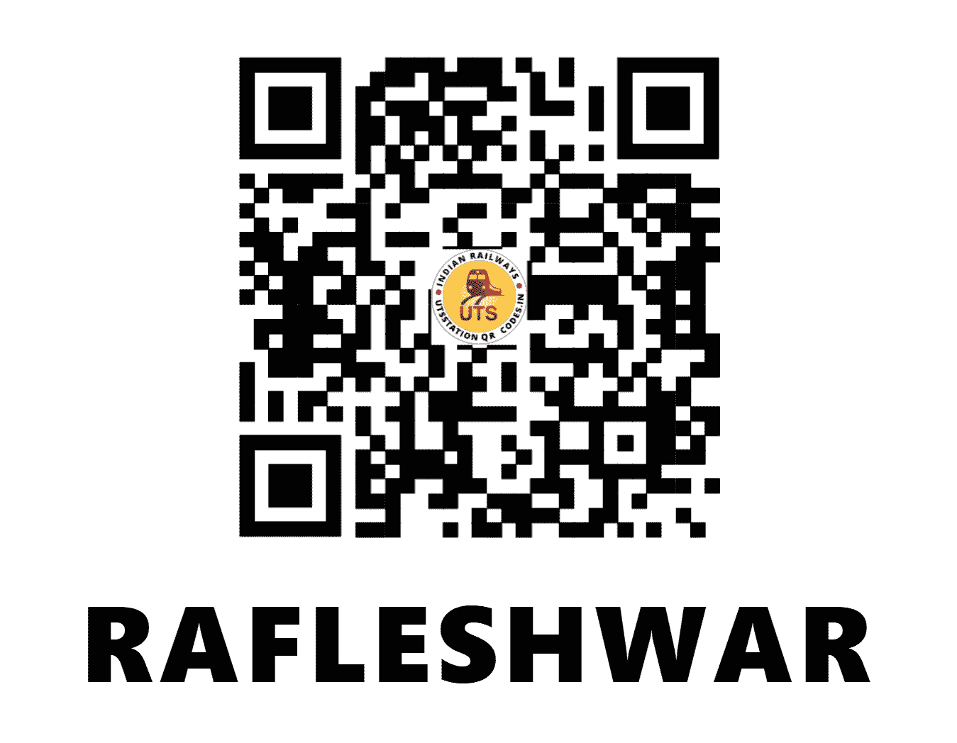 UTS QR Code for RAFLESHWAR - RF (WR - GUJARAT)