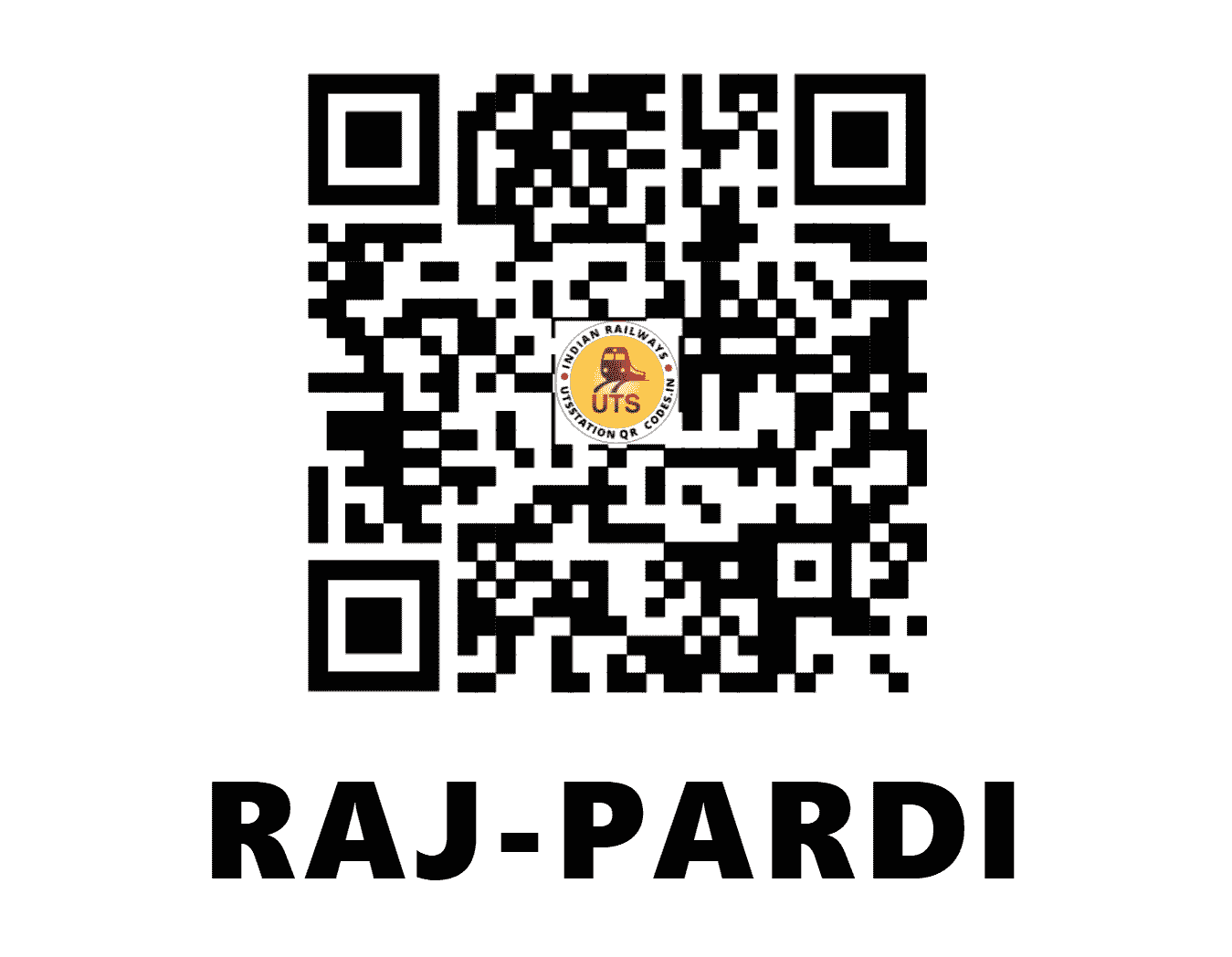 UTS QR Code for RAJ-PARDI - RJD (WR - GUJARAT)