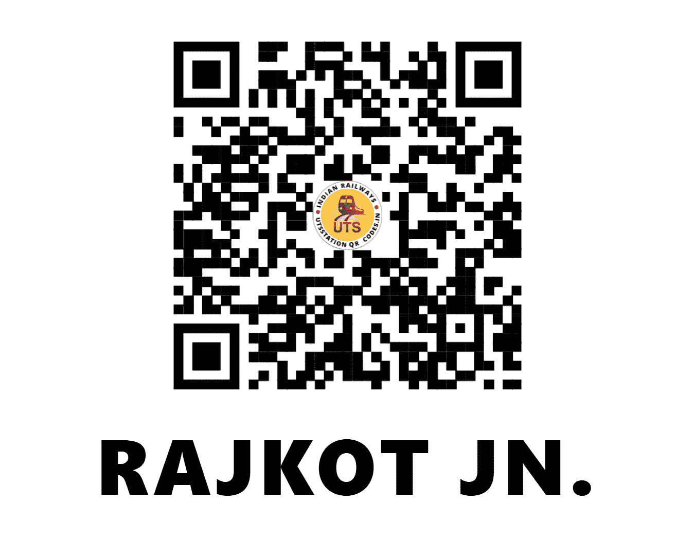 UTS QR Code for RAJKOT JN. - RJT (WR - GUJARAT)