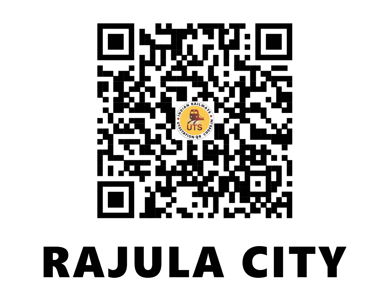 UTS QR Code for RAJULA CITY - RJU (WR - GUJARAT)
