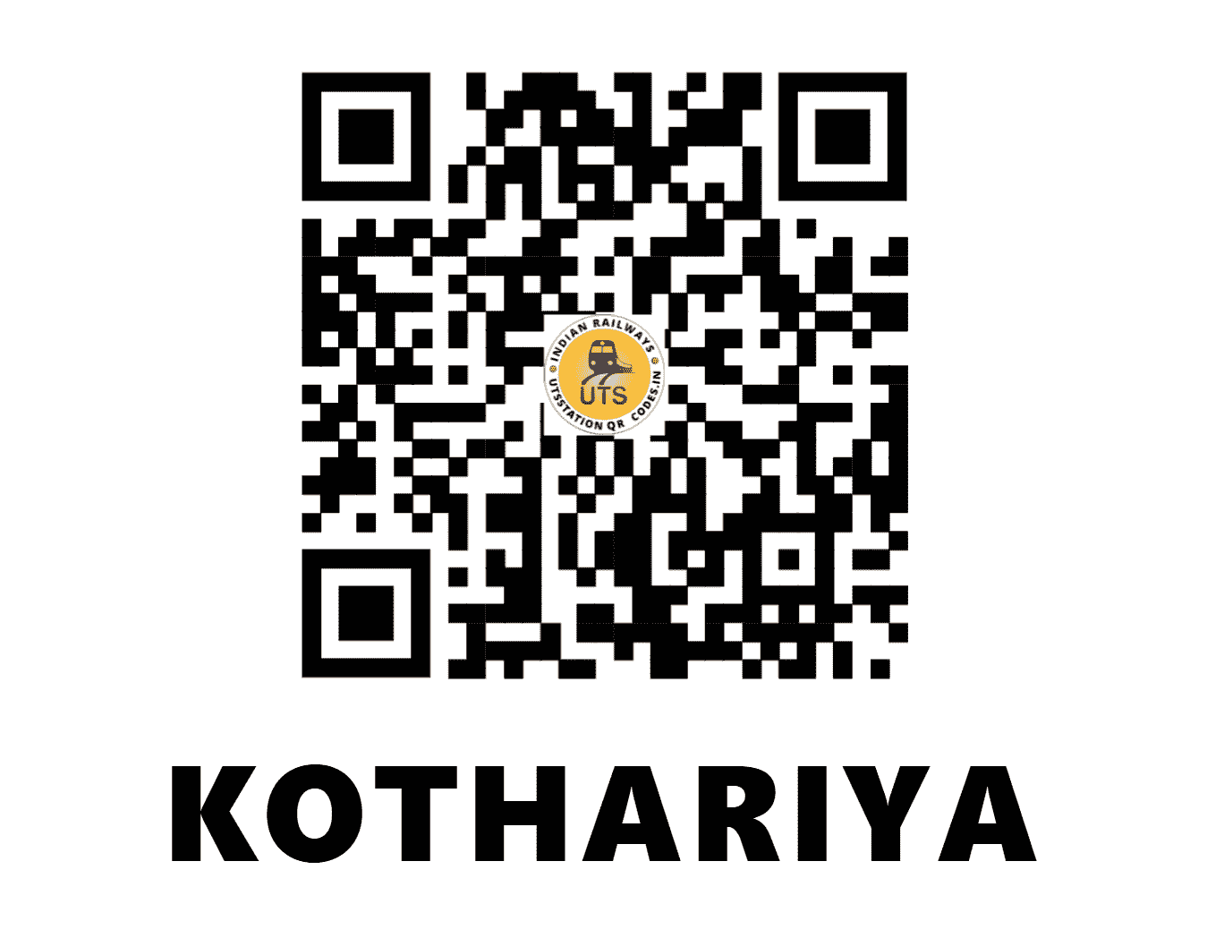 UTS QR Code for KOTHARIYA - RKY (WR - GUJARAT)