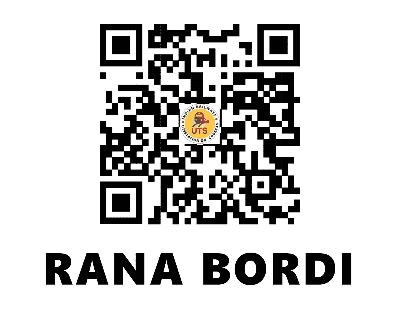 UTS QR Code for RANA BORDI - RNBD (WR - GUJARAT)