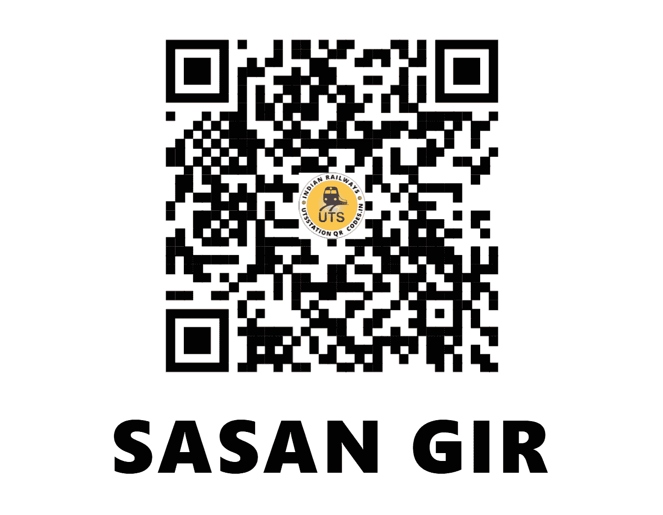 UTS QR Code for SASAN GIR - SASG (WR - GUJARAT)