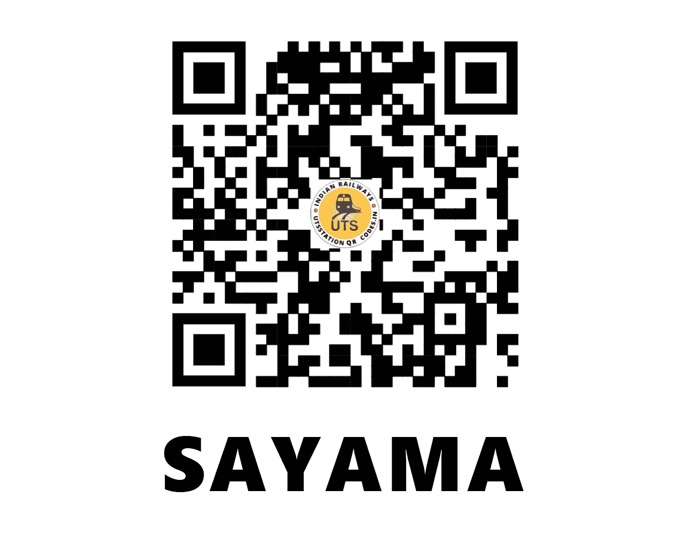UTS QR Code for SAYAMA - SAY (WR - GUJARAT)
