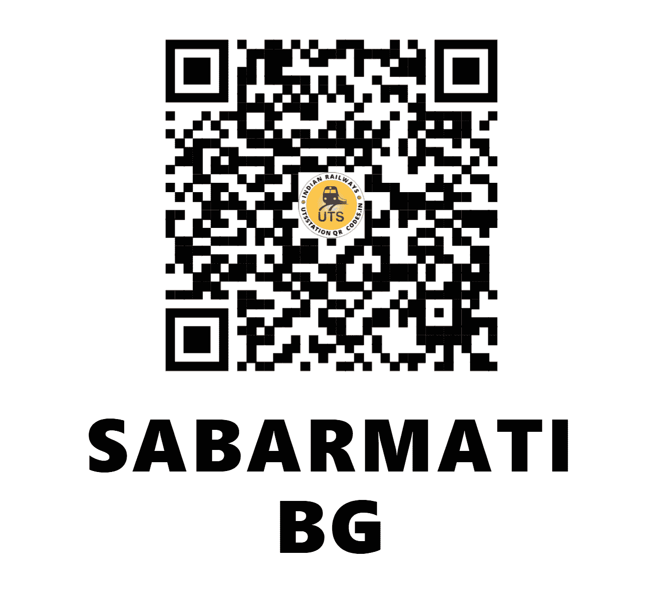 UTS QR Code for SABARMATI BG - SBIB (WR - GUJARAT)