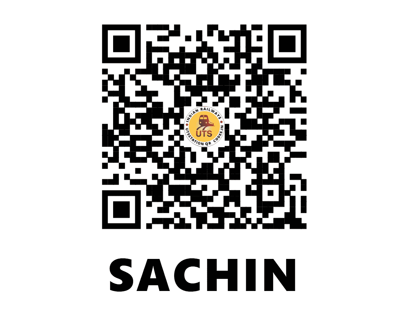 UTS QR Code for SACHIN - SCH (WR - GUJARAT)