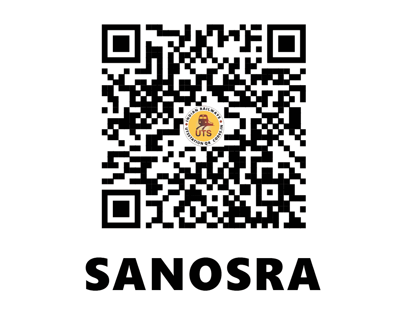 UTS QR Code for SANOSRA - SOA (WR - GUJARAT)