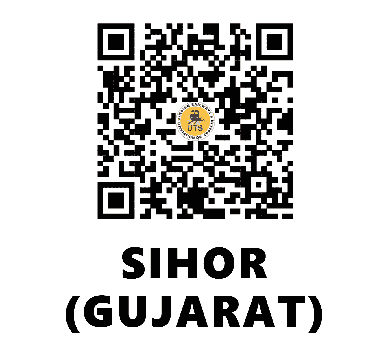 UTS QR Code for SIHOR (GUJARAT) - SOJN (WR - GUJARAT)